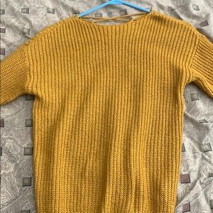 Yellow knitted sweater